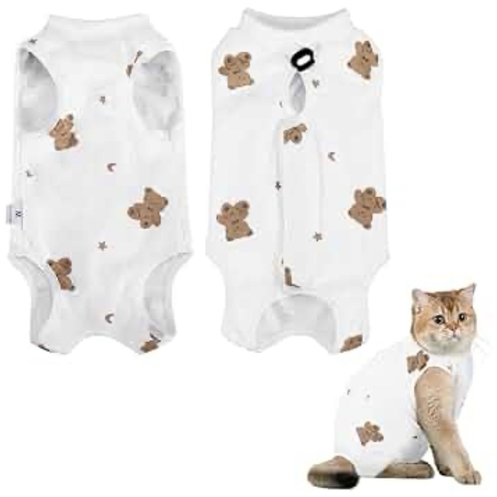 Cat Recovery Suit for Post Abdominal Surgery Size M